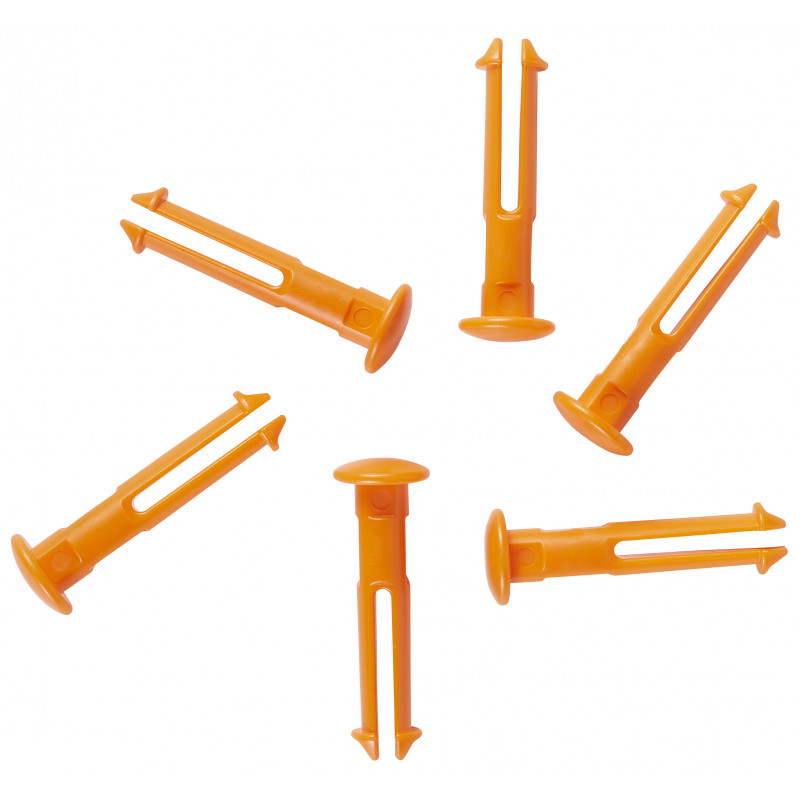 6 goupilles de rechange pour les supports 1011x & 1013x, Orange - ref:10017