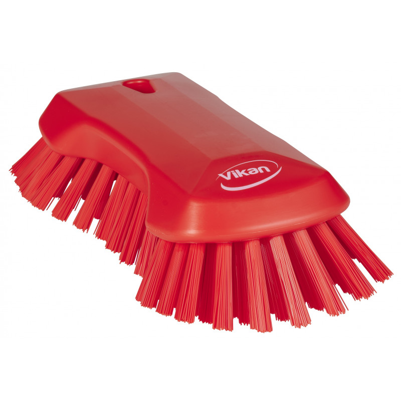 Brosse papillon à main XL Vikan, 230 mm, Très dur, Rouge - ref:38944