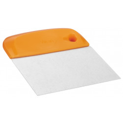 Coupe-Pâte/Racloir, lame en acier inoxydable, flexible, 146 mm, Orange - ref:40577