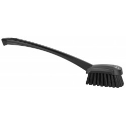 Brosse à main, manche long Vikan, 415 mm, Dur, Noir - ref:41869